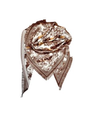 Charlene Trekantskjerf Natur Brun/Creme