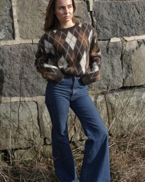 Argyle Sweater Choco Mohair