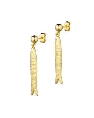 Hippie Fish Earrings - Gold