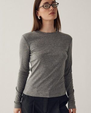 N-Lidie Ls Top Medium Grey Mel
