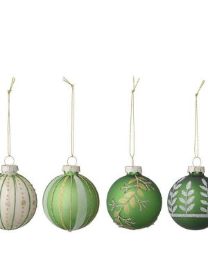 Xmas Baubles 8cm Seraphim Forest 4psc