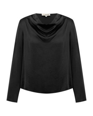 Sinda Drape Blouse Black