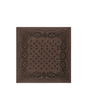 Adelina Paisley Knit Scarf Brown Melange