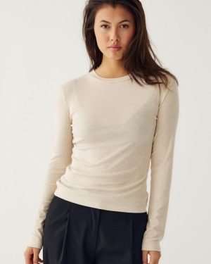 N-Lidie Ls Top Oatmeal Melange