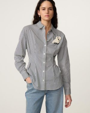 Irina Blouse Maritime Blue/Cosy White Isis Stripe