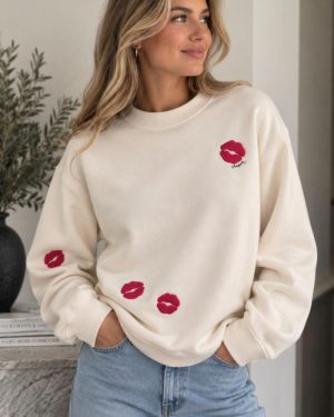 Terry Kiss Sweater Cosy White