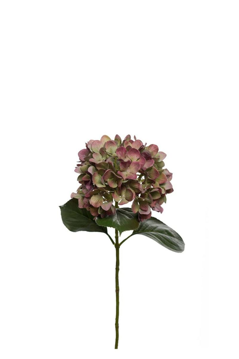 Kunstig Rød Hortensia 65 cm