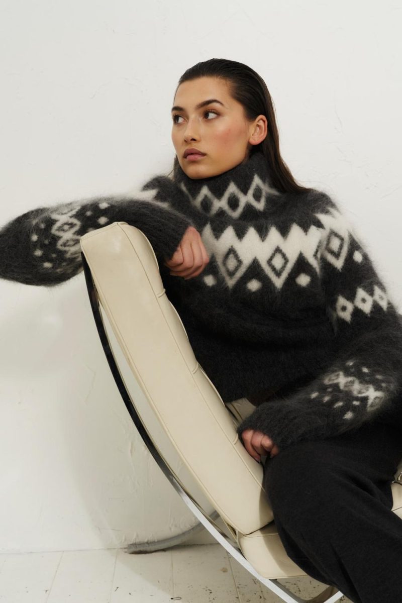 Kylie Chunky Sweather Charcoal