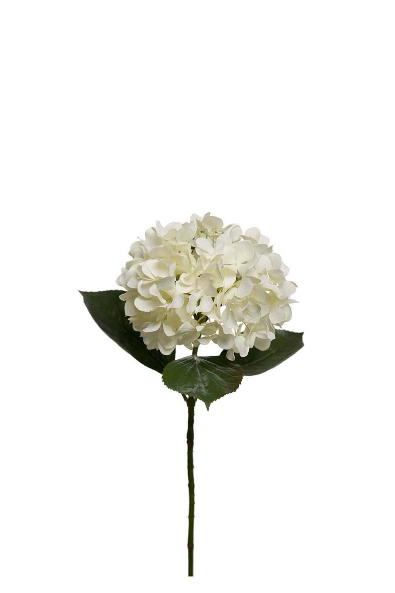Kunstig Hvit Hortensia 65 cm