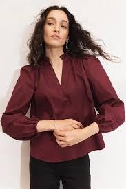 Infinity Blouse Dark Red