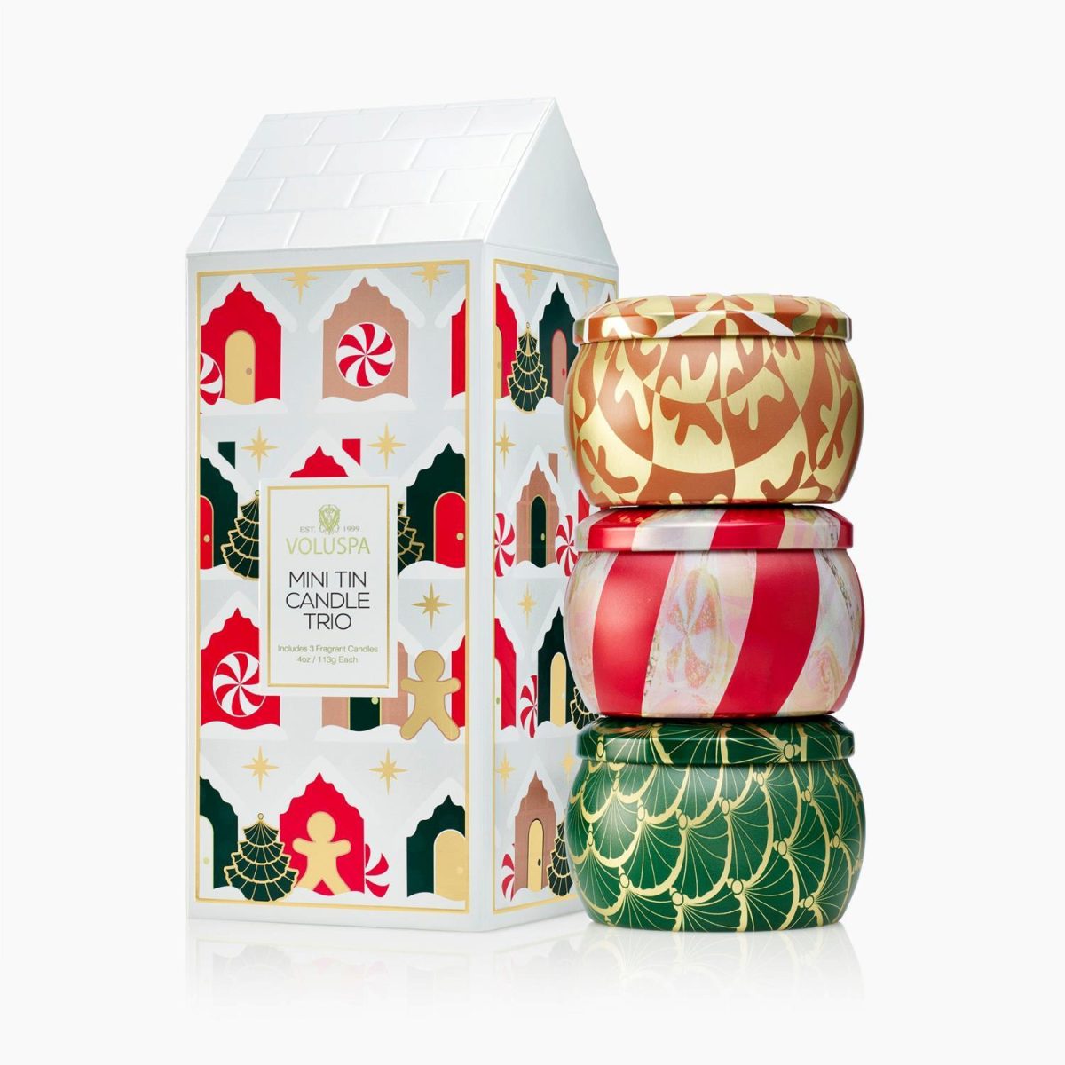 Holiday Mini Tin Candle Trio