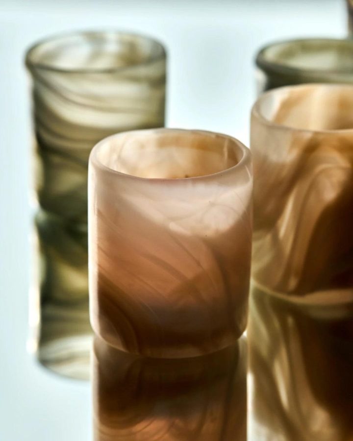 Tealight Holder Beige Set Of 2