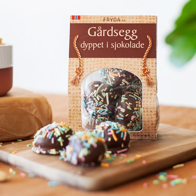 Frydas gårdsegg dyppet i sjokolade 150g