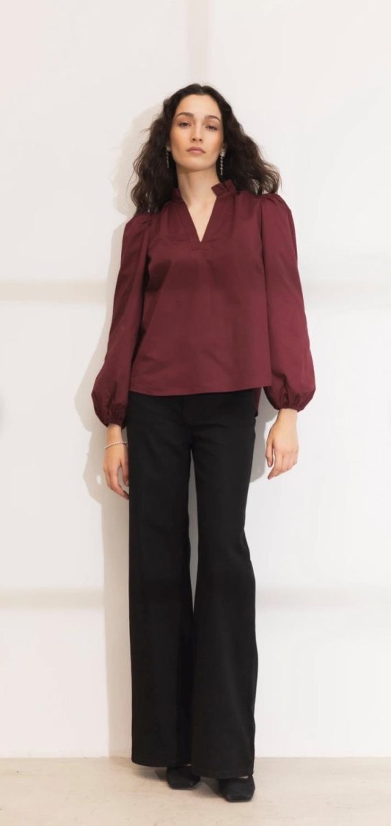 Infinity Blouse Dark Red