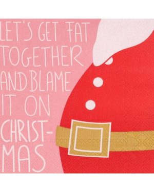 Serviette 33x33 cm Let`s get fat together