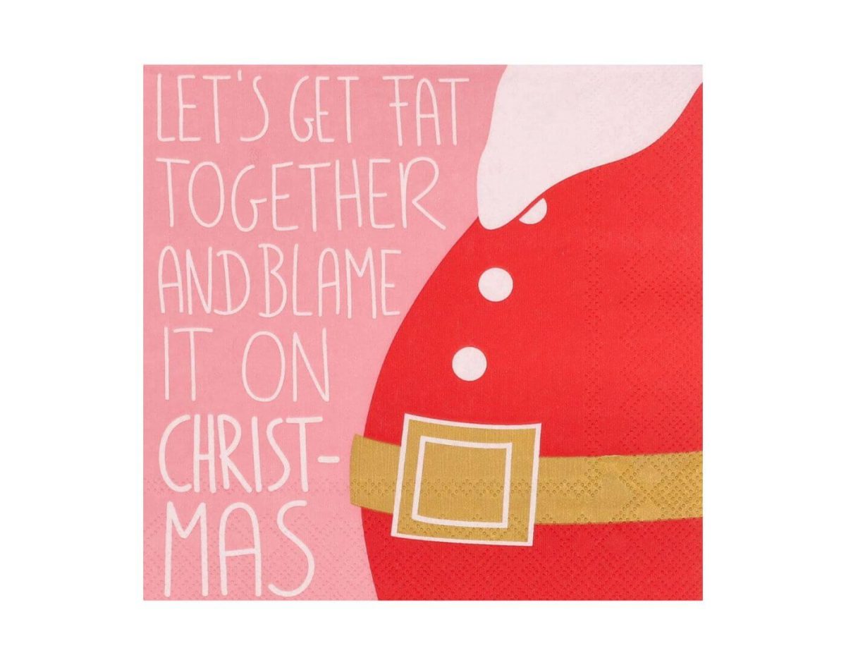 Serviette 33x33 cm Let`s get fat together