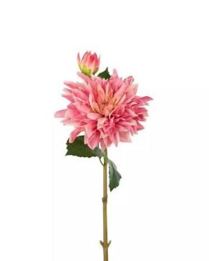 Kunstig Rosa dahlia 70 cm