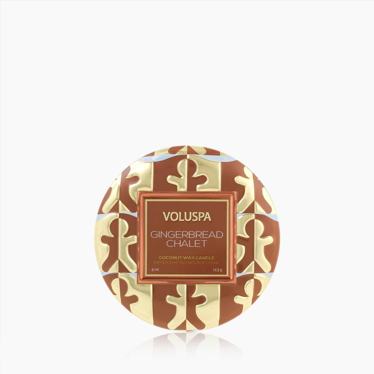 Mini Tin Candle 25t Gingerbread Chalet