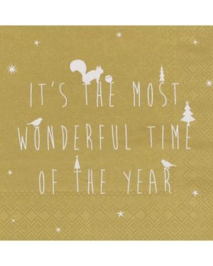 Serviette 33x33 cm It` The Most Wonderful